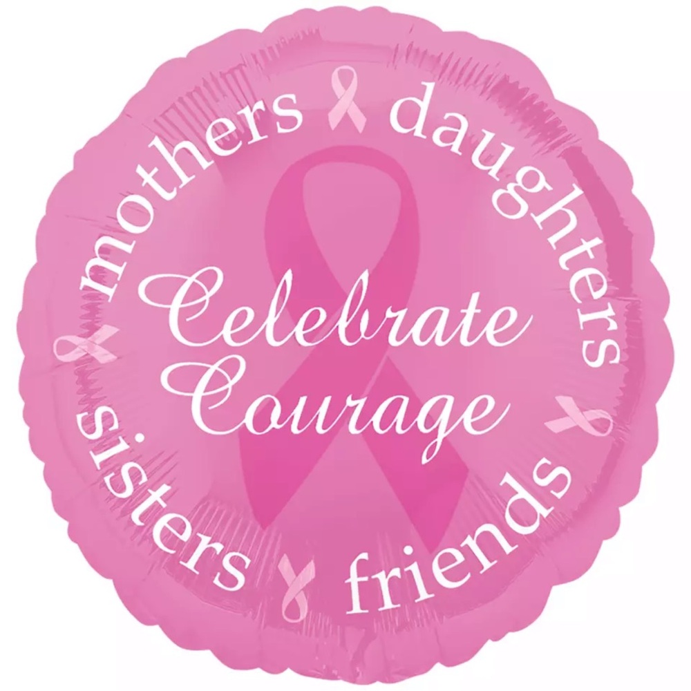 Alife Pink Celebrate Courage Balloon Breast Cancer Awareness 18”